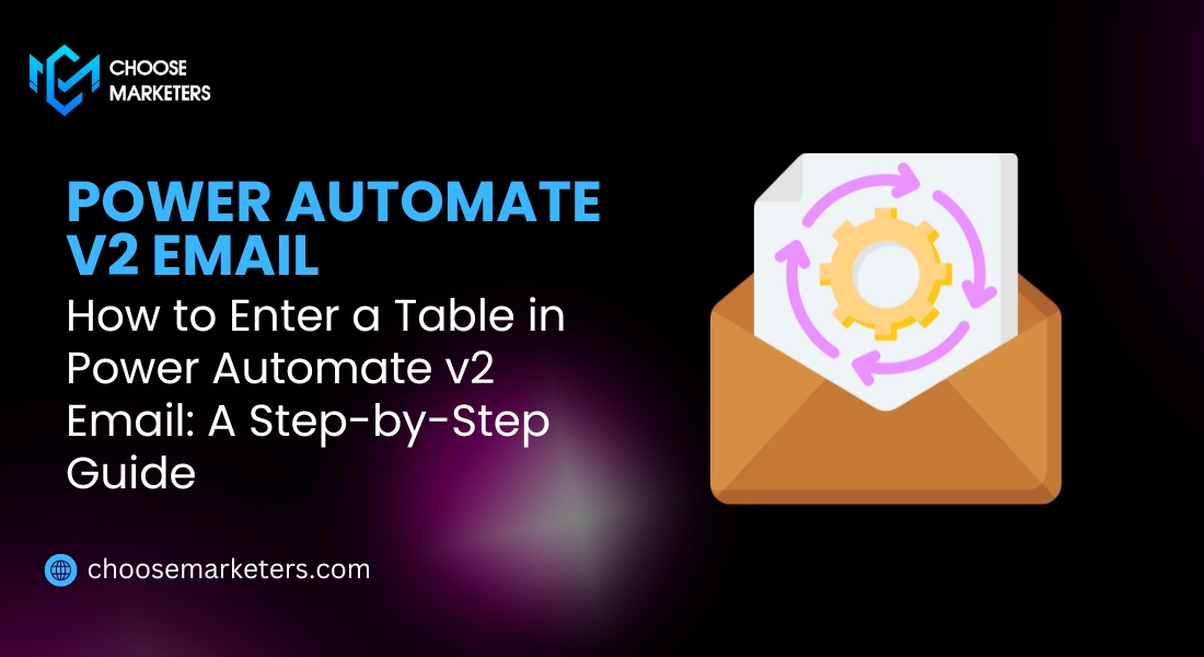 enter a table in power automate v2 email